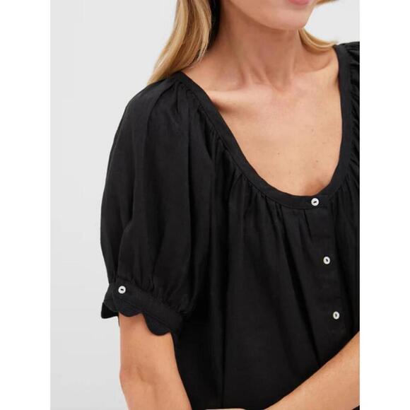 Tuckernuck Black Linen Tully Top $128 NWT Extra Large XL - Picture 3 of 7